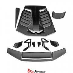 STO Style Dry Carbon Fiber Rear Engine Lid & Rear Spoiler Wing Set For Lamborghini Huracan LP610 & LP580 & EVO & Tecnica 2014-2025