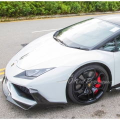 DMC Style Dry Carbon Fiber Front Lip with Side Splitters For Lamborghini Huracan LP610 2014-2017