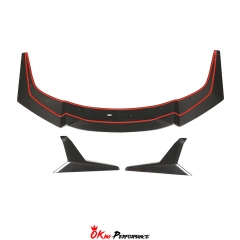 DMC Style Dry Carbon Fiber Front Lip with Side Splitters For Lamborghini Huracan LP610 2014-2017