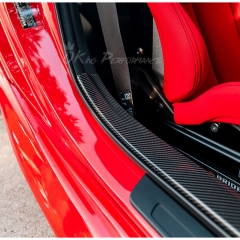 Dry Carbon Fiber Interiors Kits Inner Door Sills Cover For Subaru BRZ ZD8 Toyota GR86 ZN8 2021-2024