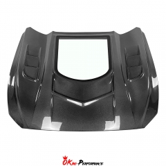 CMST V1 Transparent Style Carbon Fiber with Glass Hood For Ford Mustang 2015-2017