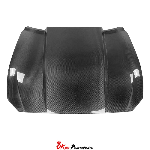Supercharged Style Carbon Fiber Cowl Hood For Ford Mustang Gen6 S550.1 2015-2017