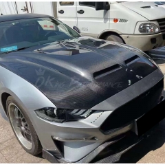Super Snake Style Carbon Fiber Hood For Ford Mustang 2018-2023