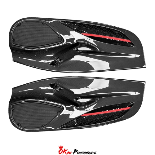 Pista Style Dry Carbon Fiber Interiors Kits Door Panels For Ferrari 488 GTB & Spider 2015-2018