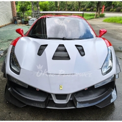 488 Challenge Evo Conversion Body Kits For Ferrari 488 GTB & Spider 2015-2018 (Partial Exposed Dry Carbon Fiber)