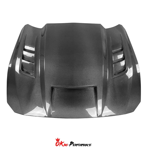 TF Style Carbon Fiber Hood For Ford Mustang 2024-On