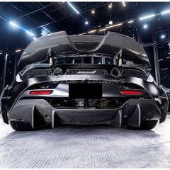 CMST Style Dry Carbon Fiber Rear Bumper Canards Side Panels For Mclaren 720S 2017-2022