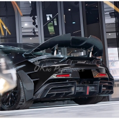 CMST Style Dry Carbon Fiber Rear Bumper Canards Side Panels For Mclaren 720S 2017-2022