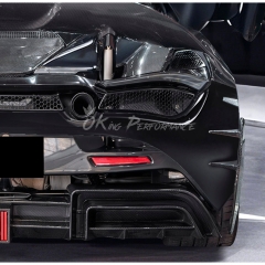 CMST Style Dry Carbon Fiber Rear Bumper Canards Side Panels For Mclaren 720S 2017-2022