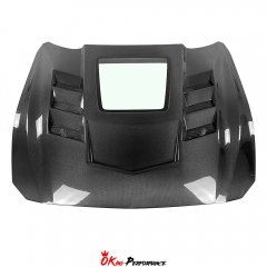 Transparent Style Carbon Fiber Hood For Ford Mustang Gen7 S650 2024-On