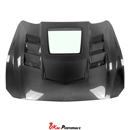 Transparent Style Carbon Fiber Hood For Ford Mustang Gen7 S650 2024-On
