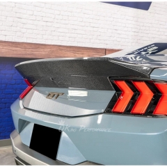 High Kick SA Style Carbon Fiber Rear Spoiler Trunk Base Lid For Ford Mustang Gen7 S650 2024-On
