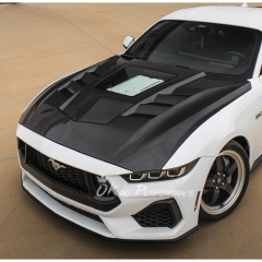 Transparent Style Carbon Fiber Hood For Ford Mustang Gen7 S650 2024-On
