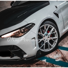 GTAM Style Half Carbon Fiber Front Bumper For Alfa Romeo Giulia 2016-2023
