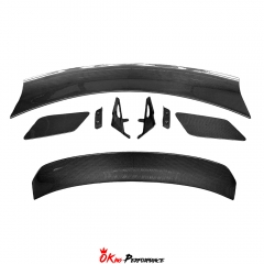 Dark Horse SC Style Dry Carbon Fiber Rear Spoiler Wing Set For Ford Mustang Gen7 S650 2024-On