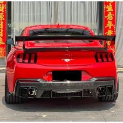 Dark Horse SC Style Dry Carbon Fiber Rear Diffuser with Exhaust System For Ford Mustang Gen7 S650 2024-On