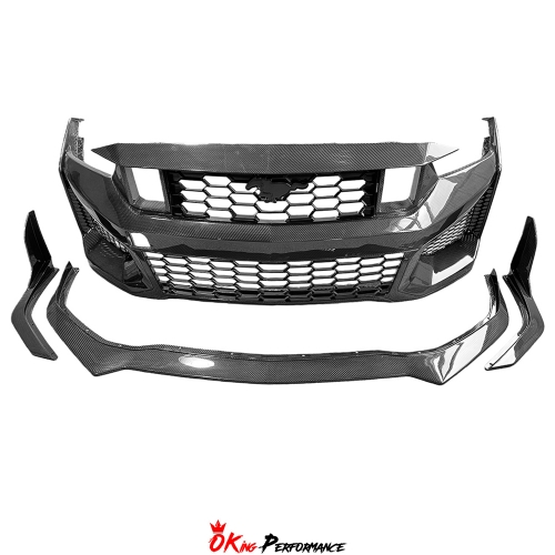 Dark Horse SC Style Dry Carbon Fiber Front Bumper Assemble For Ford Mustang Gen7 S650 2024-On