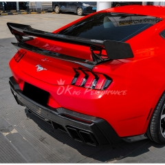 Dark Horse SC Style Carbon Fiber Rear Spoiler Wing Set For Ford Mustang Gen7 S650 2024-On