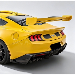 GTD V2 Style Partial Carbon Fiber Rear Spoiler GT Wing For Ford Mustang Gen6 Gen7 S550 S650 2015-2026