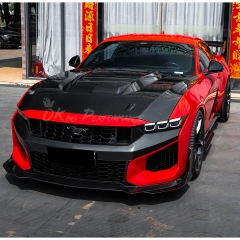 Dark Horse SC Style Dry Carbon Fiber Hood Bonnet For Ford Mustang Gen7 S650 2024-On