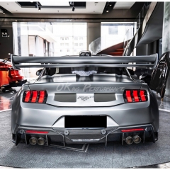 GTD V2 Style Partial Carbon Fiber Rear Spoiler GT Wing For Ford Mustang Gen6 Gen7 S550 S650 2015-2026