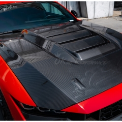 Dark Horse SC Style Dry Carbon Fiber Hood Bonnet For Ford Mustang Gen7 S650 2024-On