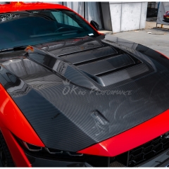 Dark Horse SC Style Carbon Fiber Hood Bonnet For Ford Mustang Gen7 S650 2024-On