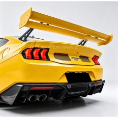 GTD V2 Style Partial Carbon Fiber Rear Spoiler GT Wing For Ford Mustang Gen6 Gen7 S550 S650 2015-2026