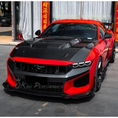 Dark Horse SC Style Carbon Fiber Hood Bonnet For Ford Mustang Gen7 S650 2024-On