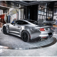 GTD V2 Style Partial Carbon Fiber Rear Spoiler GT Wing For Ford Mustang Gen6 Gen7 S550 S650 2015-2026