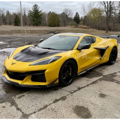 ZR1 Style Dry Carbon Fiber Front Hood Bonnet For Chevrolet Corvette C8 Stingray Z51 & E-Ray & Z06 Z07 2020-2026
