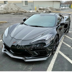 OEM Style Carbon Fiber Front Hood Bonnet For Chevrolet Corvette C8 Stingray Z51 & E-Ray & Z06 Z07 2020-2026