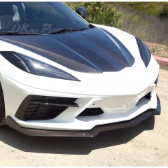 OEM Style Dry Carbon Fiber Front Hood Bonnet For Chevrolet Corvette C8 Stingray Z51 & E-Ray & Z06 Z07 2020-2026