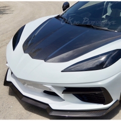 OEM Style Dry Carbon Fiber Front Hood Bonnet For Chevrolet Corvette C8 Stingray Z51 & E-Ray & Z06 Z07 2020-2026