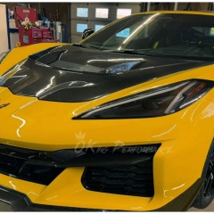 ZR1 Style Dry Carbon Fiber Front Hood Bonnet For Chevrolet Corvette C8 Stingray Z51 & E-Ray & Z06 Z07 2020-2026