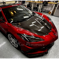 OEM Style Carbon Fiber Front Hood Bonnet For Chevrolet Corvette C8 Stingray Z51 & E-Ray & Z06 Z07 2020-2026