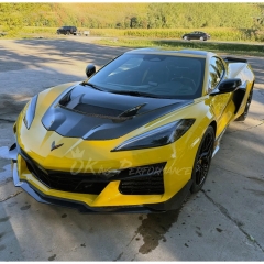 ZR1 Style Dry Carbon Fiber Front Hood Bonnet For Chevrolet Corvette C8 Stingray Z51 & E-Ray & Z06 Z07 2020-2026