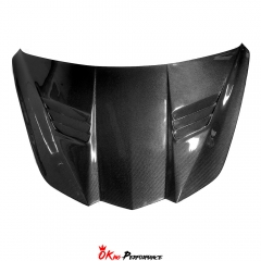 OKing Style Carbon Fiber Front Hood Bonnet For Chevrolet Corvette C8 Stingray Z51 & E-Ray & Z06 Z07 2020-2026
