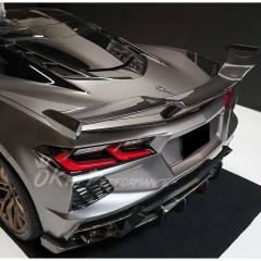 Z06 Style Carbon Fiber Rear Spoiler Wing For Chevrolet Corvette C8 Stingray Z51 2020-2026