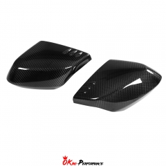 Fins Style Dry Carbon Fiber Side Mirror Cover For Chevrolet Corvette C8 Stingray Z51 & E-Ray & Z06 Z07 2020-2026