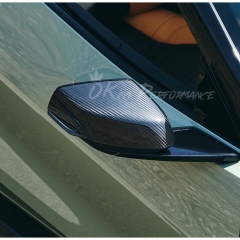 Dry Carbon Fiber Side Mirror Cover For Chevrolet Corvette C8 Stingray Z51 & E-Ray & Z06 Z07 2020-2026