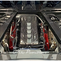 Dry Carbon Fiber Engine Bay Cover For Chevrolet Corvette C8 Coupe Stingray Z51 2020-2026