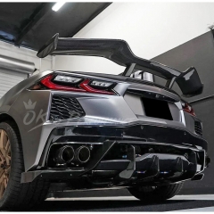 Z06 Style Carbon Fiber Rear Spoiler Wing For Chevrolet Corvette C8 Stingray Z51 2020-2026