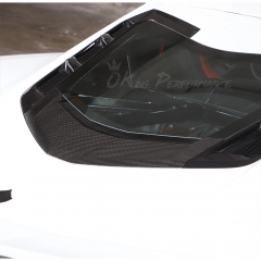 Dry Carbon Fiber Rear Engine Center Cover For Chevrolet Corvette C8 Coupe Stingray Z51 & Z06 Z07 2020-2026