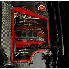 Dry Carbon Fiber Clear Engine Bay Cover For Chevrolet Corvette C8 HTC Convertible Stingray Z51 & Z06 Z07 2020-2026