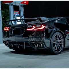 5VM Style Dry Carbon Fiber Rear Spoiler Wing For Chevrolet Corvette C8 Stingray Z51 2020-2026