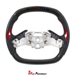 Customized Carbon Fiber RPM LED Display Steering Wheel For Chevrolet Corvette C8 Stingray Z51 & E-Ray & Z06 Z07 2020-2026