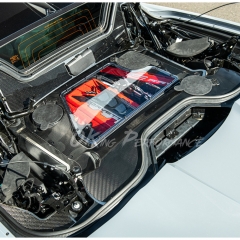 Dry Carbon Fiber Clear Engine Bay Cover For Chevrolet Corvette C8 E-Ray 2020-2026