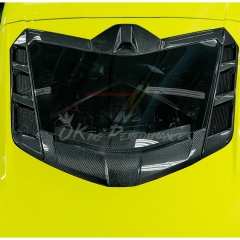 Dry Carbon Fiber Rear Engine Camera Cover For Chevrolet Corvette C8 Coupe Stingray Z51 & Z06 Z07 2020-2026