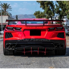5VM Style Dry Carbon Fiber Rear Spoiler Wing For Chevrolet Corvette C8 Stingray Z51 2020-2026
